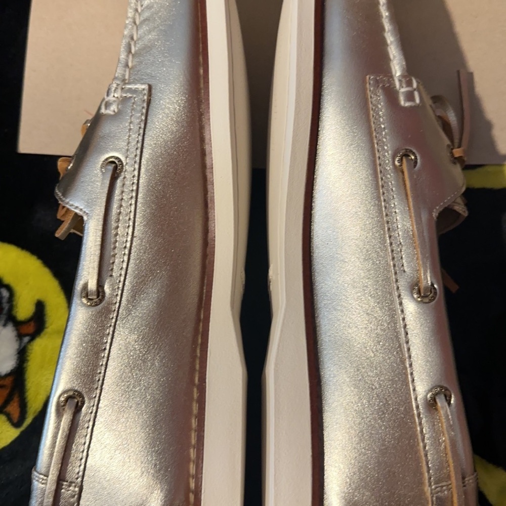 SPERRY GOLD CUP AUTHENTIC ORIGINAL 2-EYE MONTANA BOAT SHOE Gold Metallic Size 11 - Picture 6 of 10